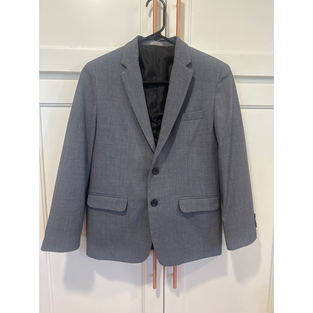 Van Heusen Flex Kids Boys Gray Blazer Suit Jacket Size 14 Husky Formal Wedding